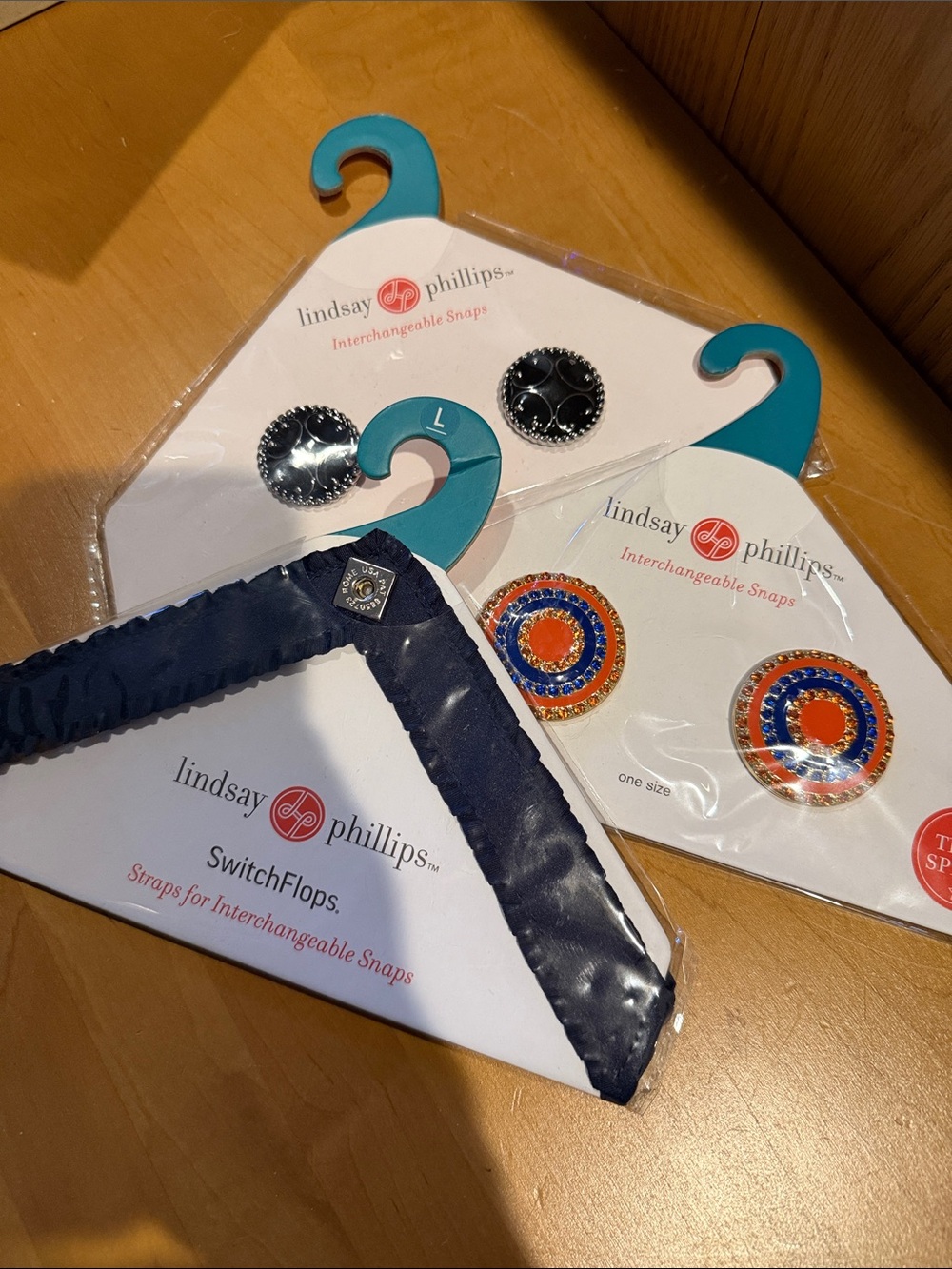 Lindsay Phillips Women Large Straps for Interchangeable Snaps + 2 Sets of Snaps